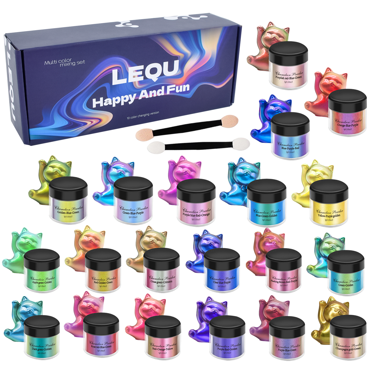 1 Set Chameleon Powder Nail Ch - Nail Glitter Chrome recensione e prezzo