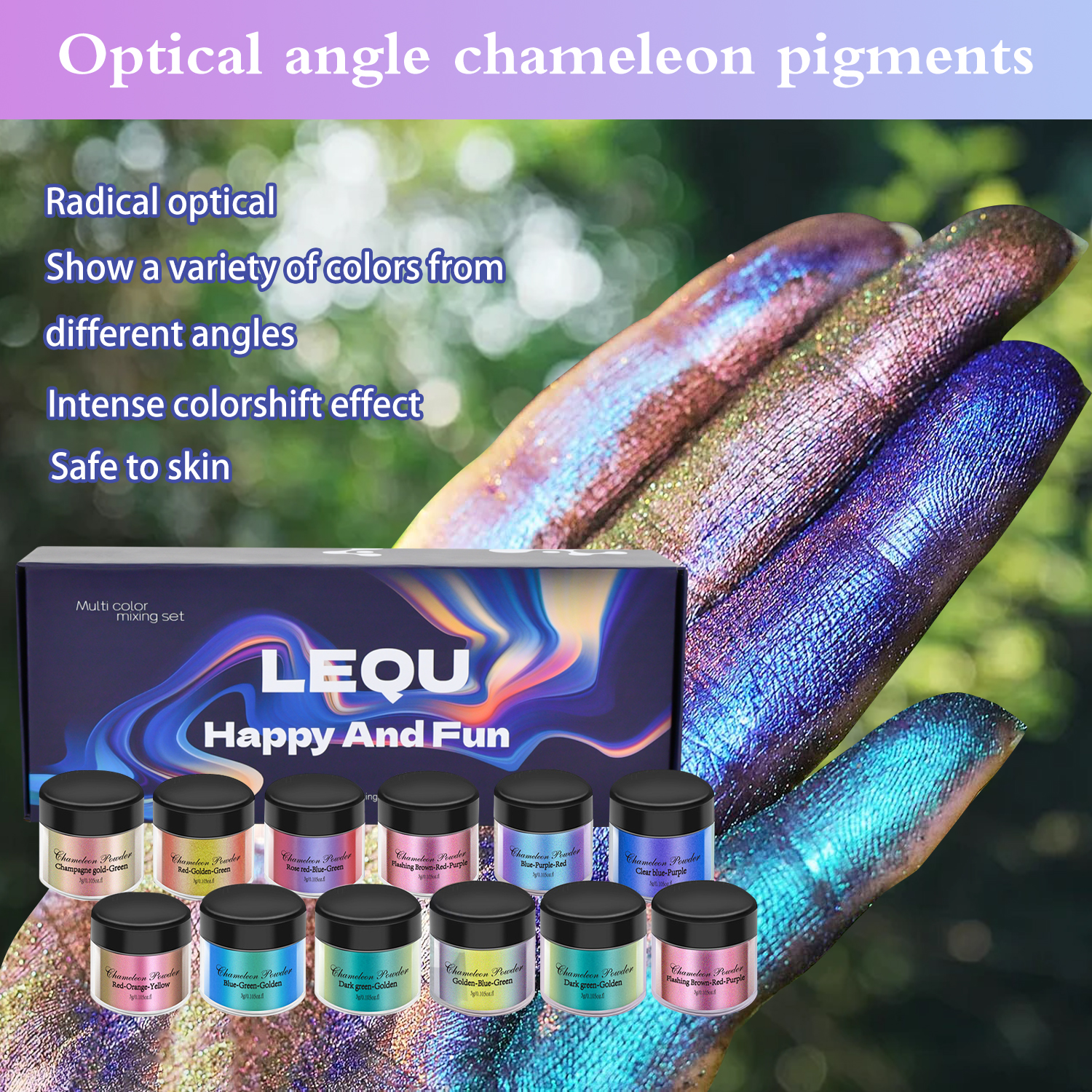 1 Set Chameleon Powder Nail Ch - Nail Glitter Chrome recensione e prezzo