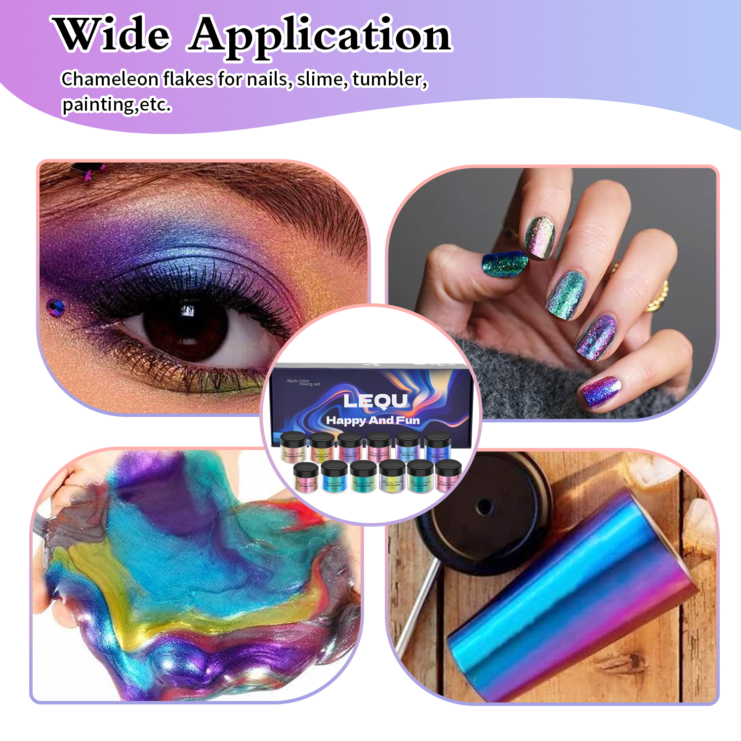1 Set Chameleon Powder Nail Ch - Nail Glitter Chrome recensione e prezzo