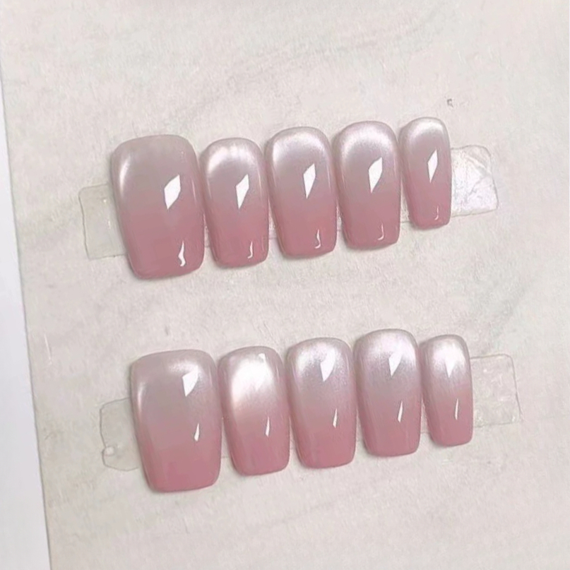 10pcs Pink French Press on Nai - Nail Art Natural Simple recensione e prezzo