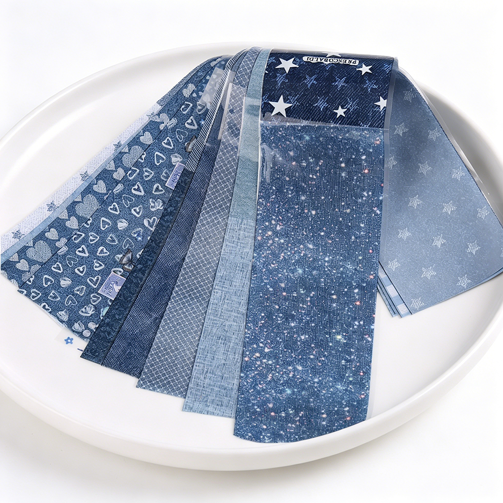 10Pcs/Lot Denim Print Nail Tra - Nail Art Denim recensione e prezzo