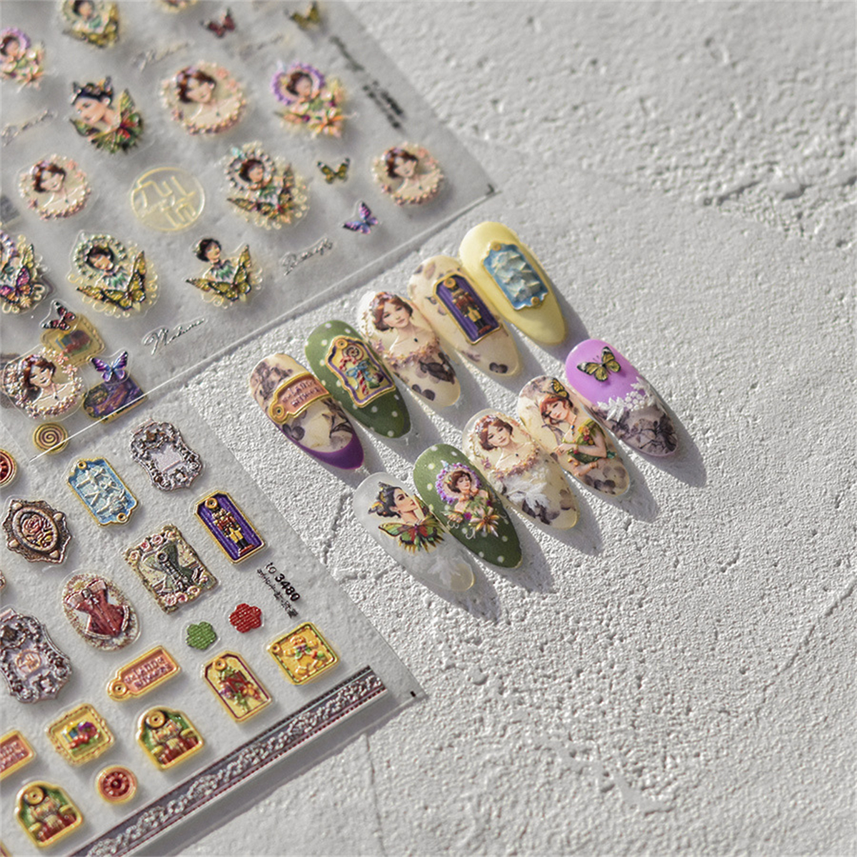 1pcs 5D 2024New English Retro  - Nail Art Van Gogh recensione e prezzo