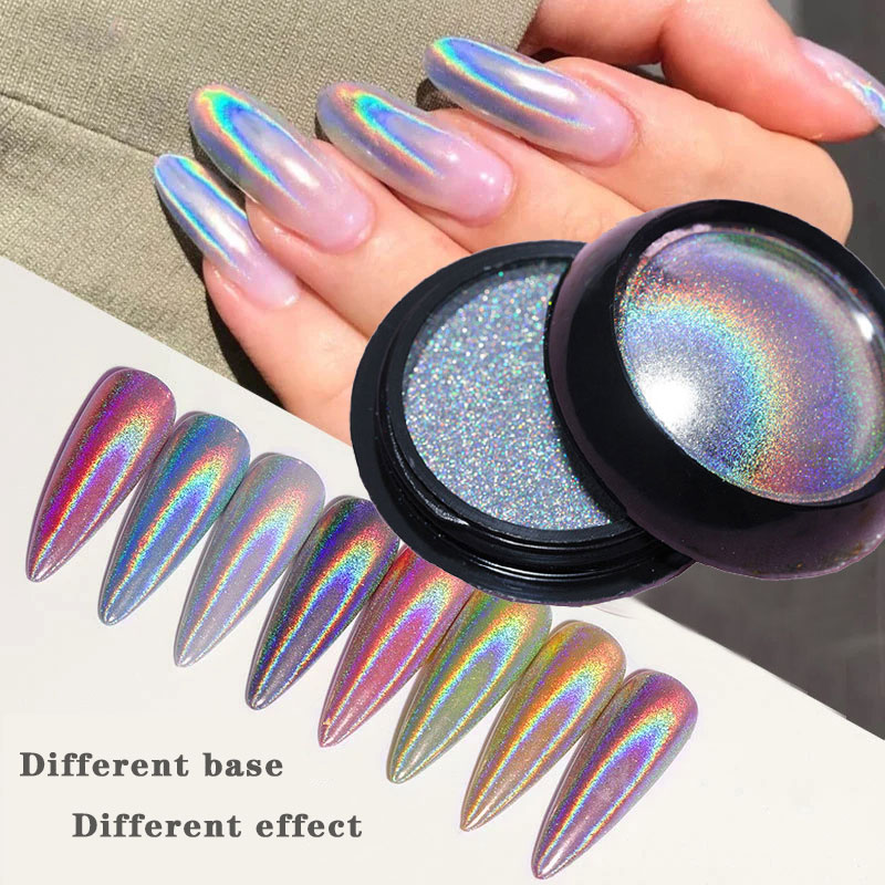 6 Colors Chrome Laser Nail Pow - Nail Glitter Chrome recensione e prezzo