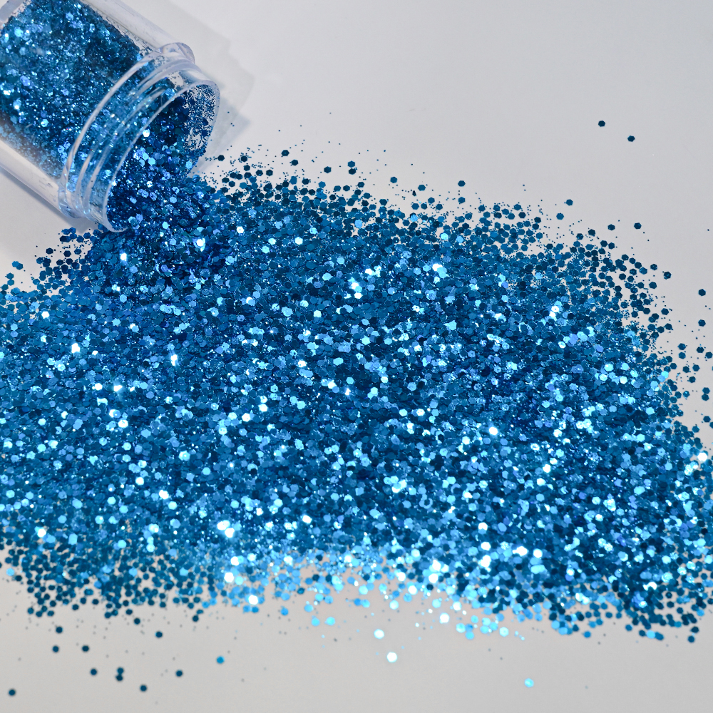 4Pcs Blue Mixed Hexagon Nail A - Nail Glitter Chrome recensione e prezzo