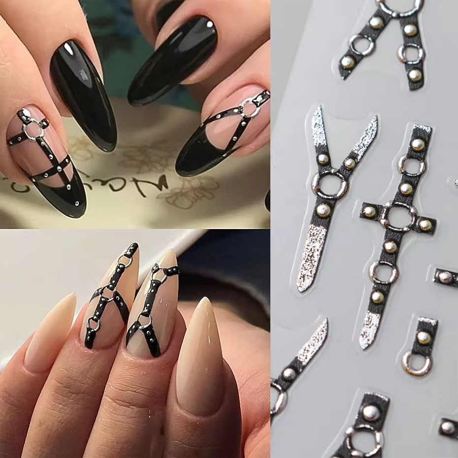 5D Black Belt Embossed Punk St - Nail Art Van Gogh recensione e prezzo
