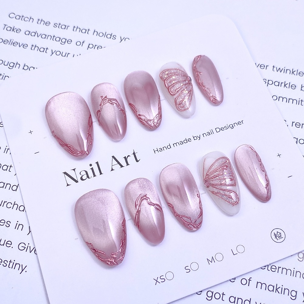 10 Pieces Gentle Sweet Pink Fr - Nail Glitter Chrome recensione e prezzo
