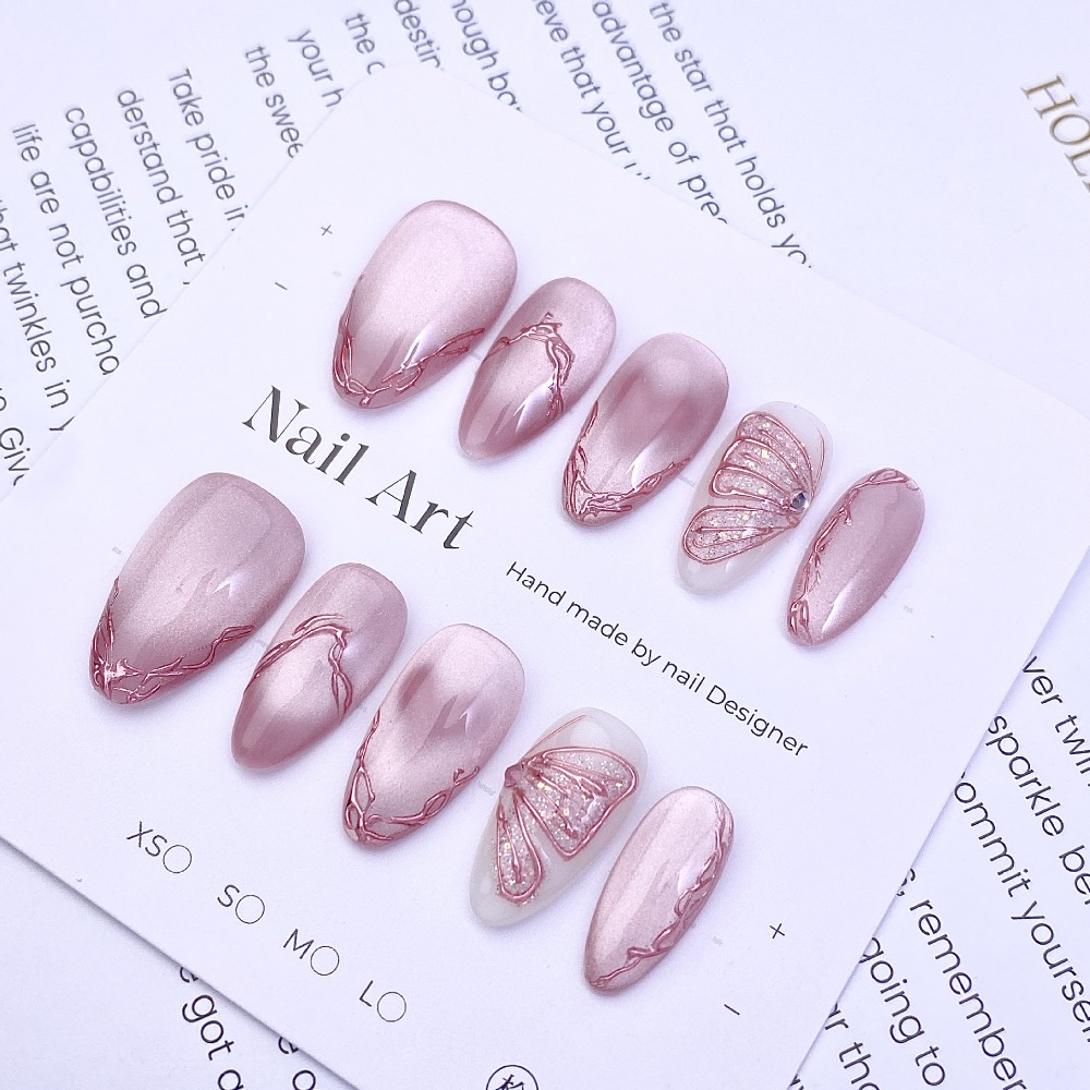 10 Pieces Gentle Sweet Pink Fr - Nail Glitter Chrome recensione e prezzo