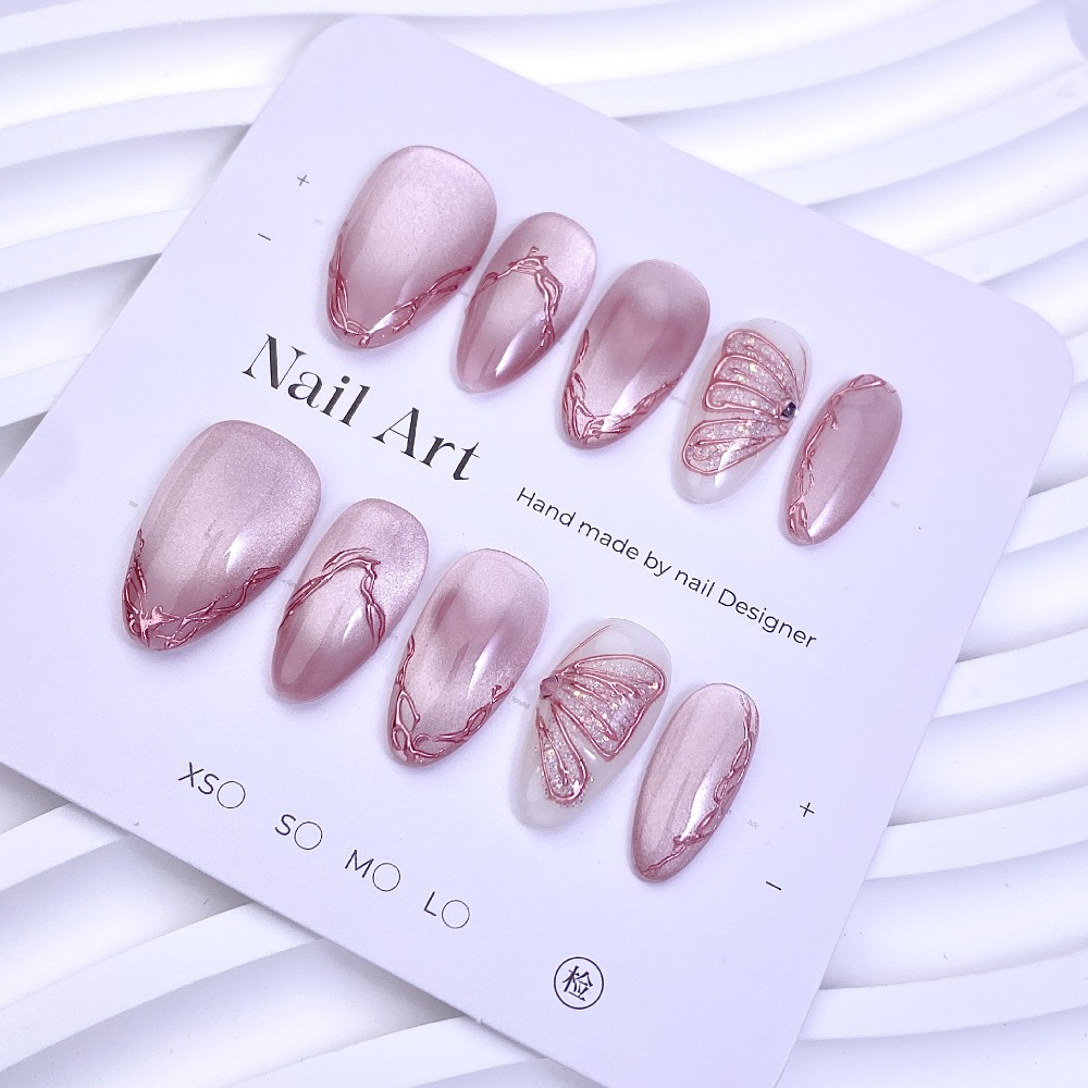 10 Pieces Gentle Sweet Pink Fr - Nail Glitter Chrome recensione e prezzo