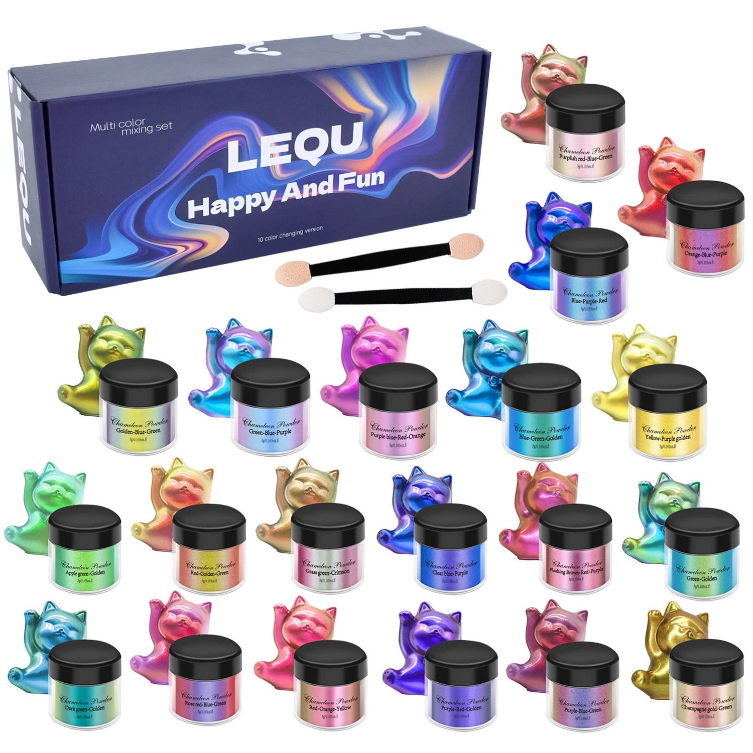 A set of chameleon pink nail c - Nail Glitter Chrome recensione e prezzo