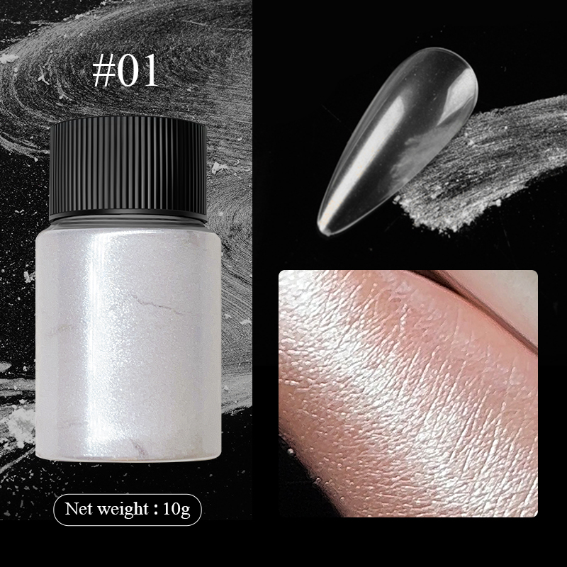1Bottle White Chrome Pearl Nai - Nail Glitter Chrome recensione e prezzo