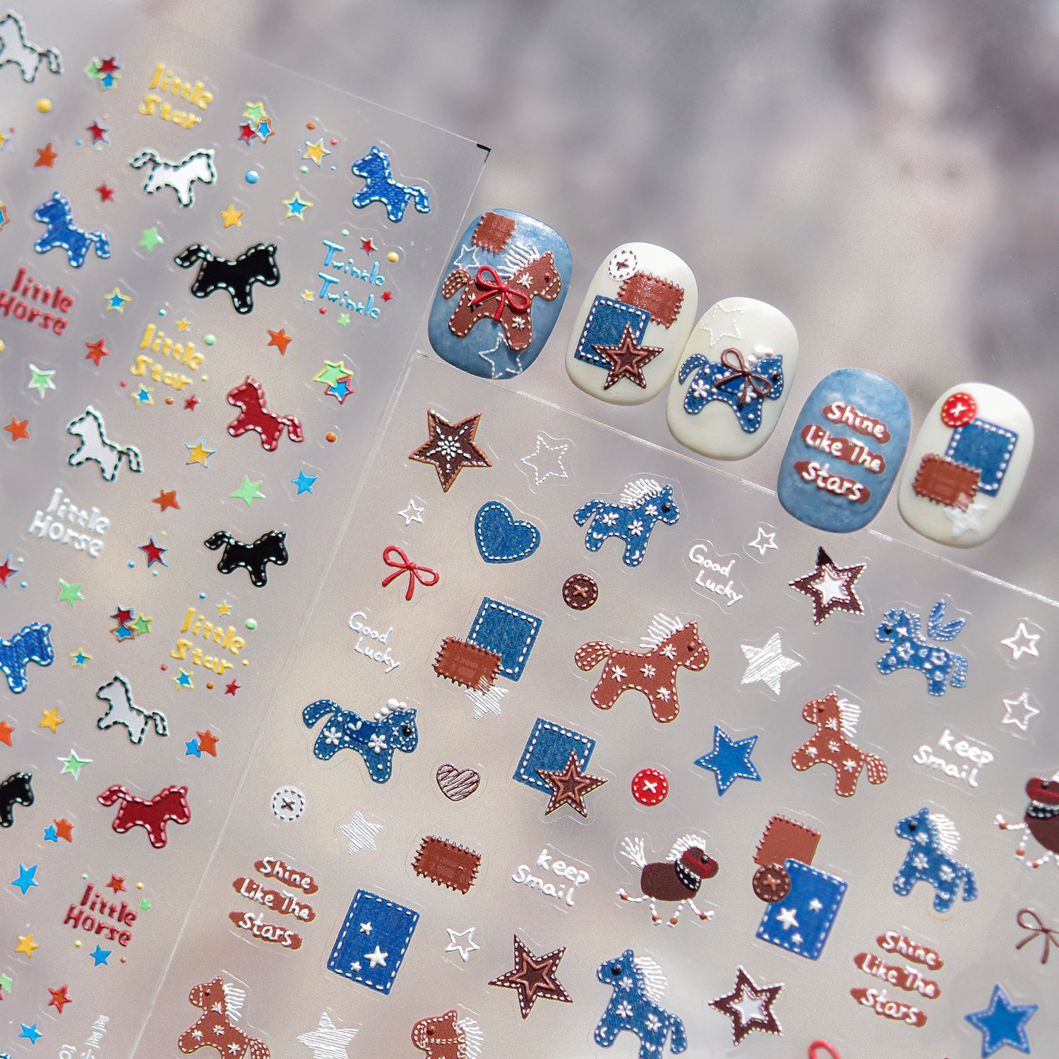 Retro Denim Pony Horse Patchwo - Nail Art Denim recensione e prezzo