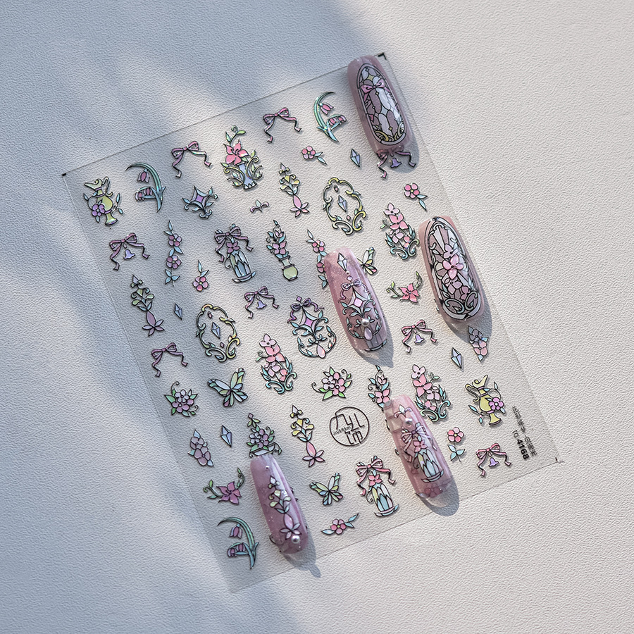 1piece 5D Glass Fragment Nail  - Nail Art Van Gogh recensione e prezzo