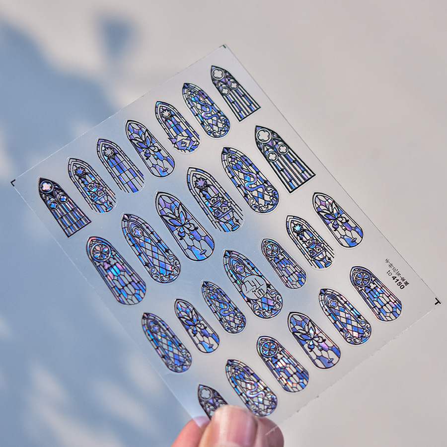 1piece 5D Glass Fragment Nail  - Nail Art Van Gogh recensione e prezzo