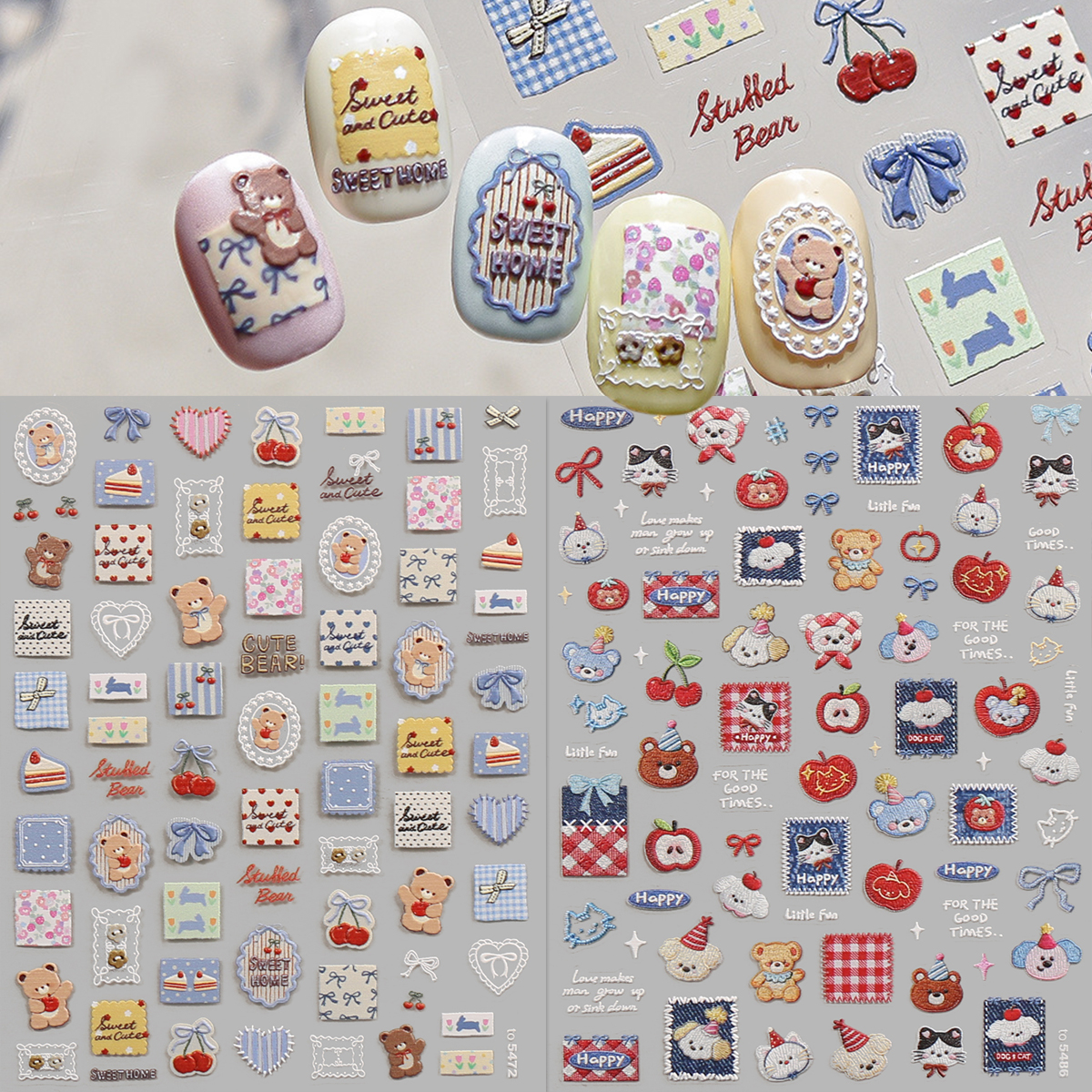 2pcs retro lace pattern frames - Nail Art Denim recensione e prezzo