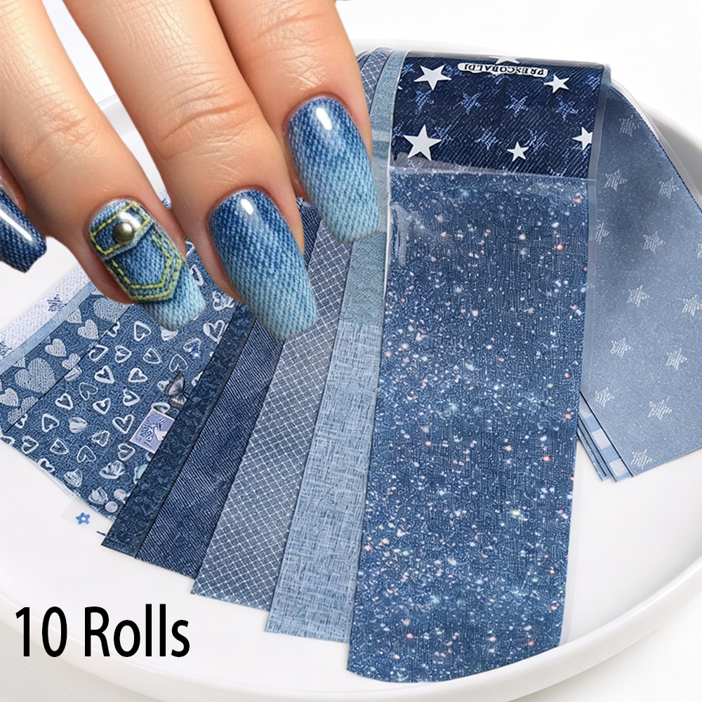 10 Rolls 3.8*20cm Retro Salt-s - Nail Art Denim recensione e prezzo