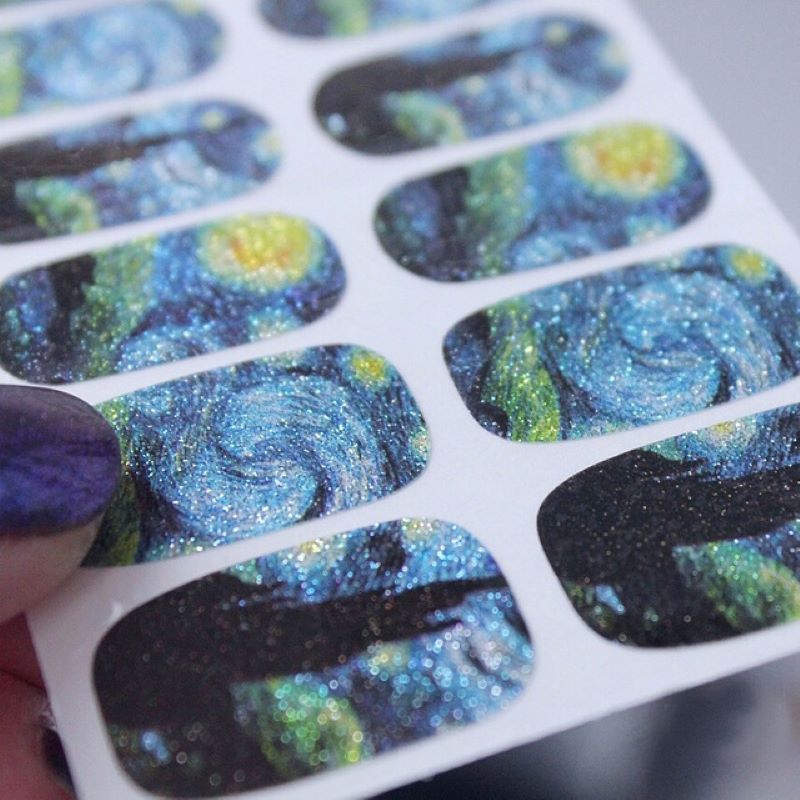14Tips/Sheet Nail Wraps Van Go - Nail Art Van Gogh recensione e prezzo