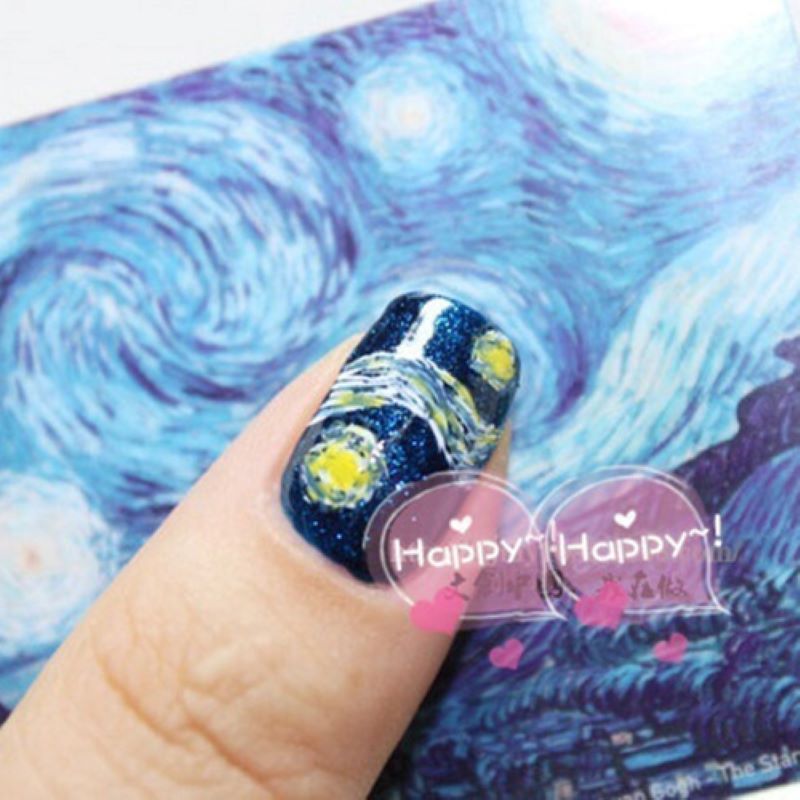 14Tips/Sheet Nail Wraps Van Go - Nail Art Van Gogh recensione e prezzo