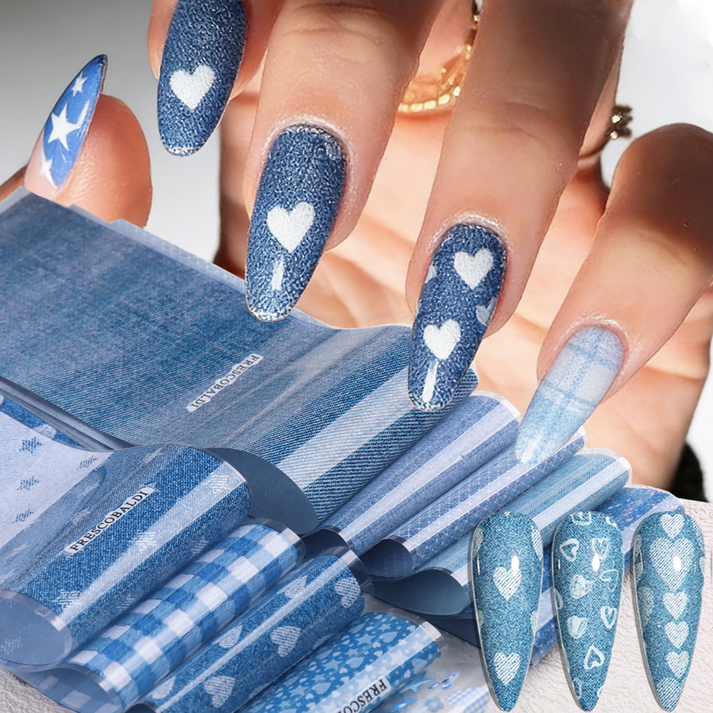 Ins patchwork Style Denim Nail - Nail Art Denim recensione e prezzo