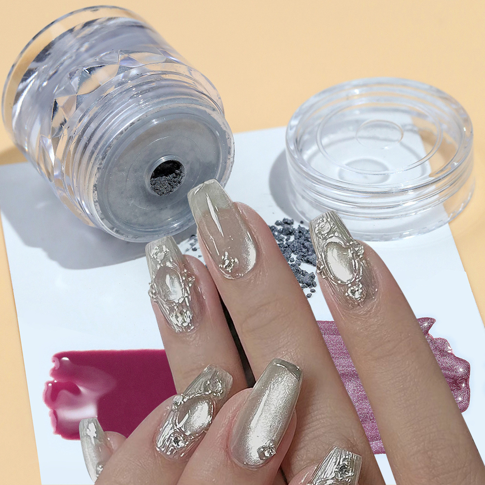 0.5g Gray Cat Eye Magnetic Gli - Nail Glitter Chrome recensione e prezzo