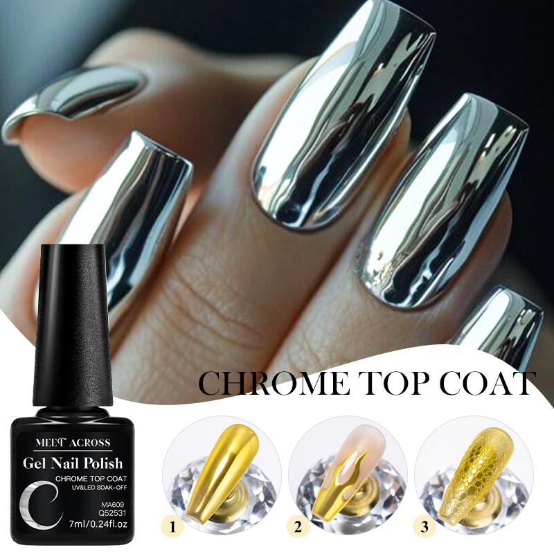 7ML Chrome Top Coat For Mirror - Nail Glitter Chrome recensione e prezzo