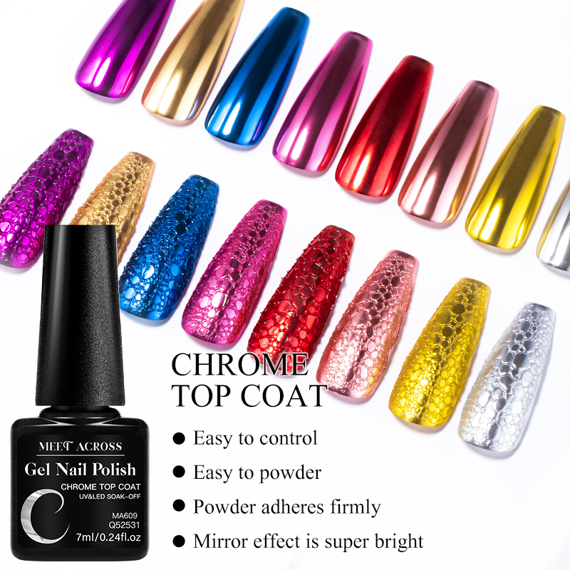 7ML Chrome Top Coat For Mirror - Nail Glitter Chrome recensione e prezzo