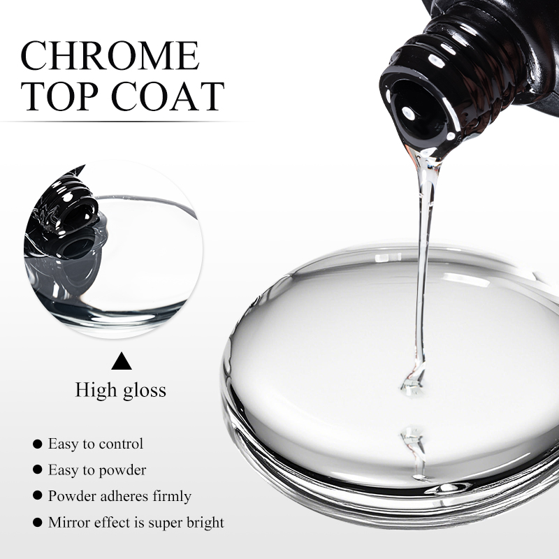 7ML Chrome Top Coat For Mirror - Nail Glitter Chrome recensione e prezzo