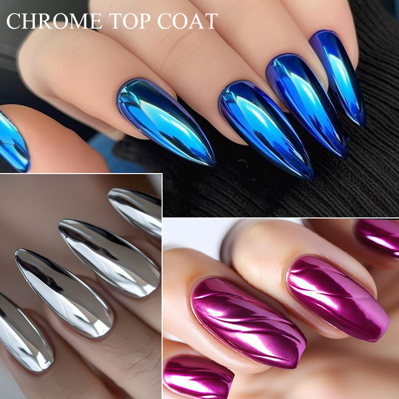 7ML Chrome Top Coat For Mirror - Nail Glitter Chrome recensione e prezzo