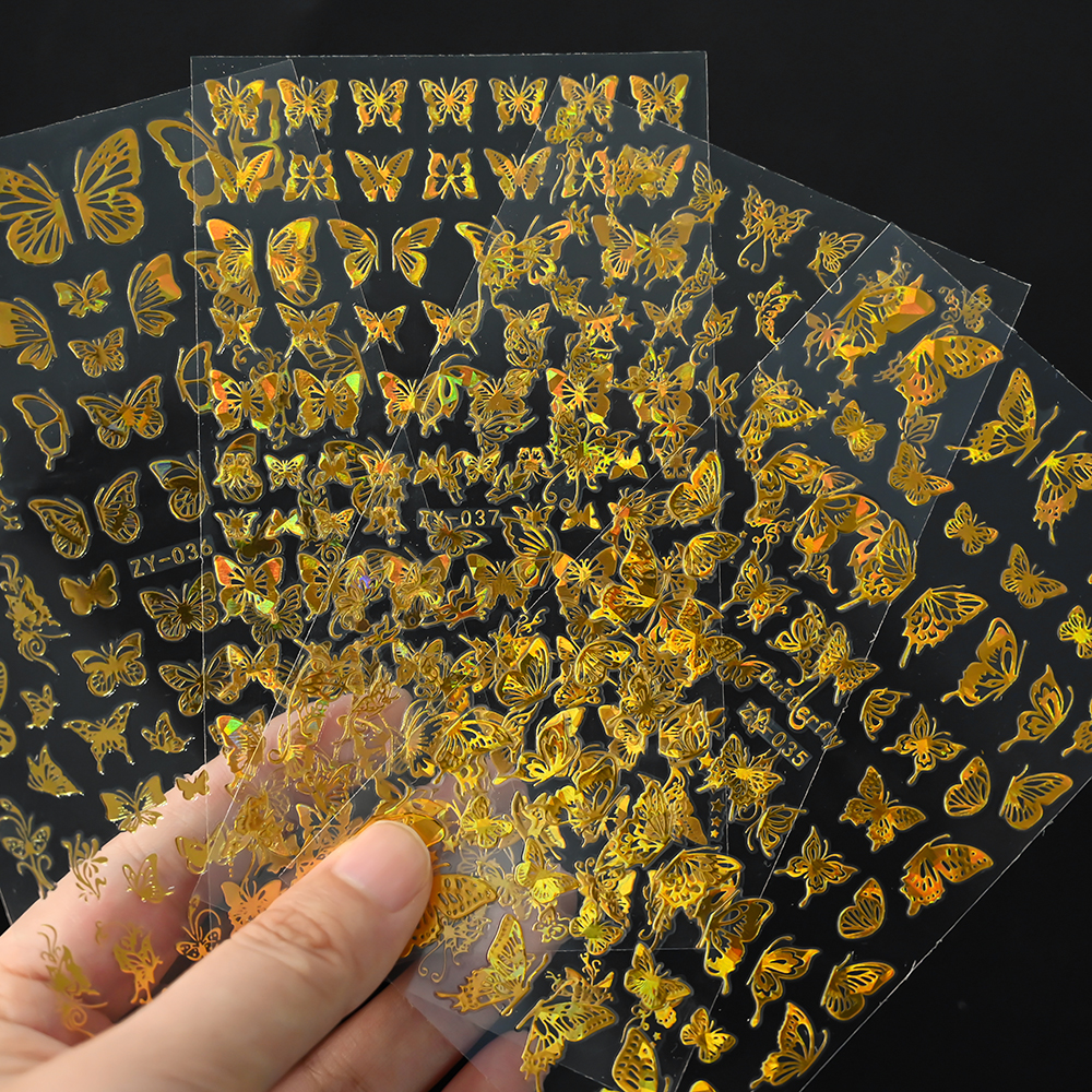 4pcs Gold Holographic Butterfl - Nail Art Van Gogh recensione e prezzo